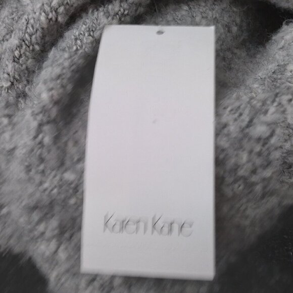 Karen Kane | NWT Color Block Wool Cotton Blend Sweater Gray Black | Size 0X - Picture 7 of 8